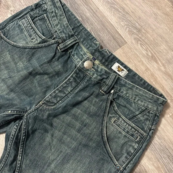 Antik Denim Jeans 38x33 Mens Blue Jeans Y2K Thrash USA Cotton Style MKK2995 - Picture 3 of 16